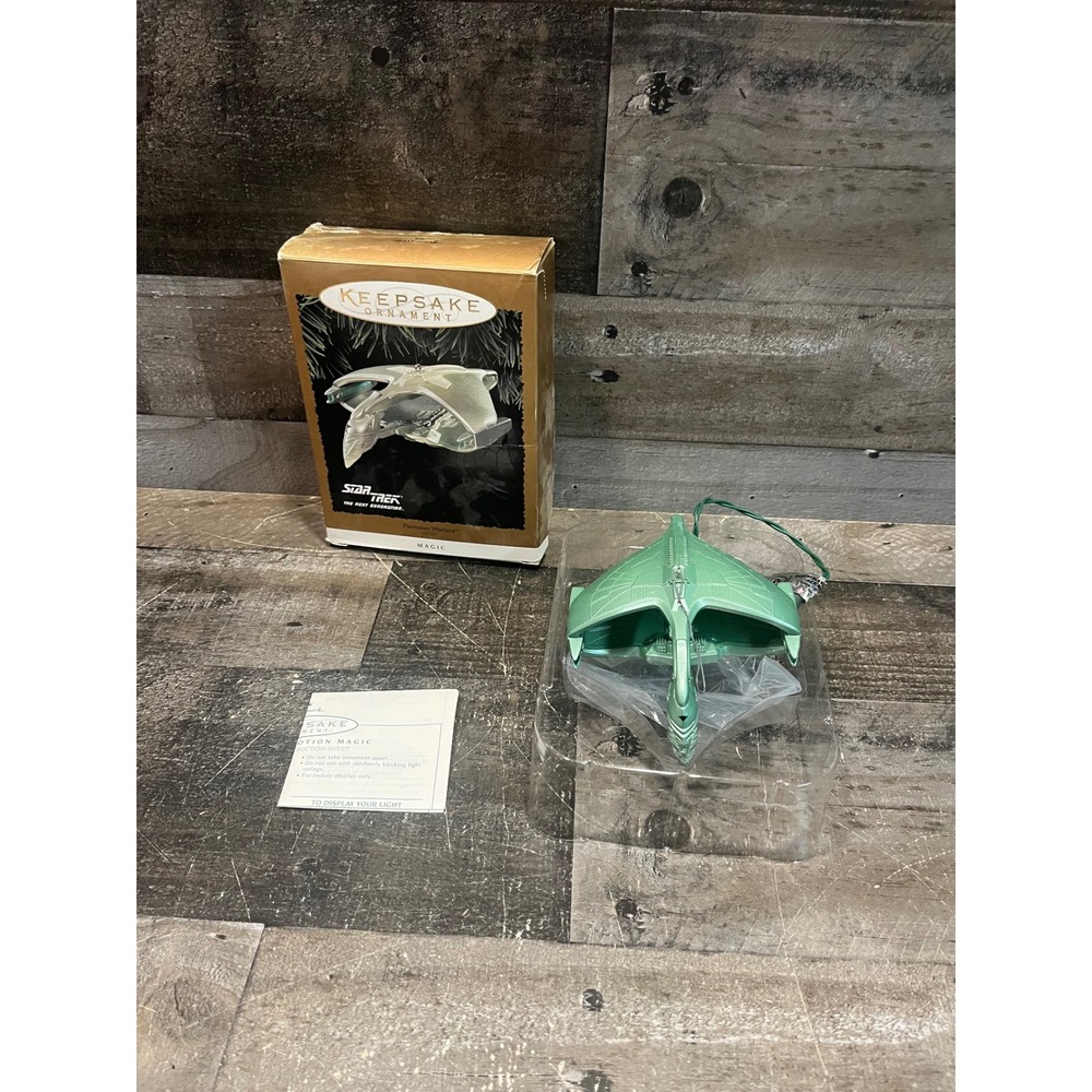 Hallmark 1995 Star Trek Romulan Warbird Keepsake Magic Light Ornament TNG Boxed
